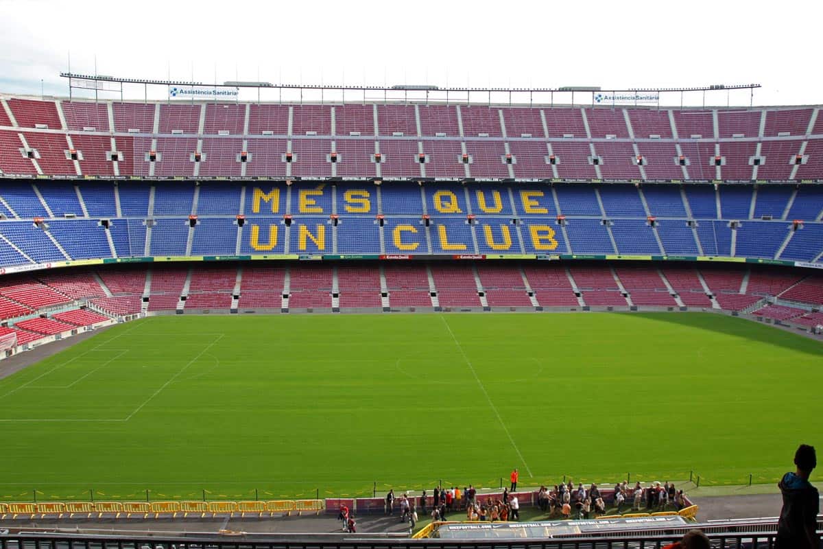 Camp Nou before a match