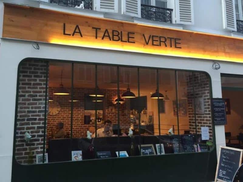 La Table Verte organic restaurant in Paris