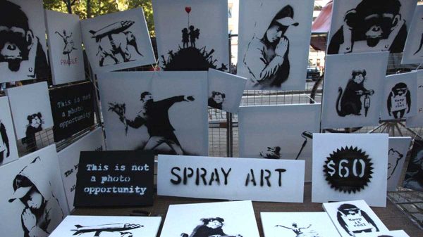 Banksy sells his paintings in New York