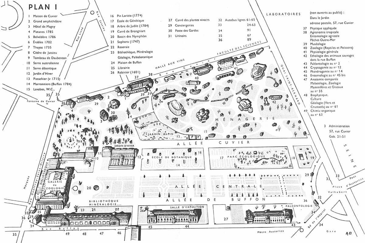 Jardin des Plantes: Map 1