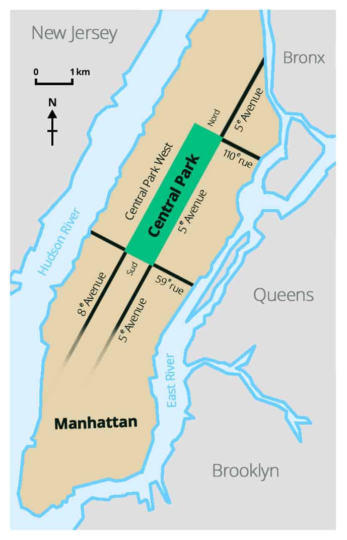 Carte de Manhattan - Central Park
