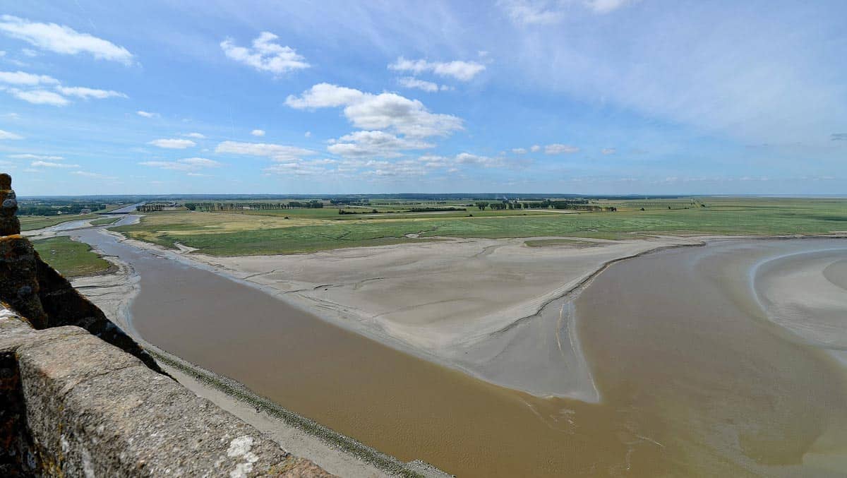 Abbaye du Mont-Saint-Michel - View of the bay and the Couesnon river. 