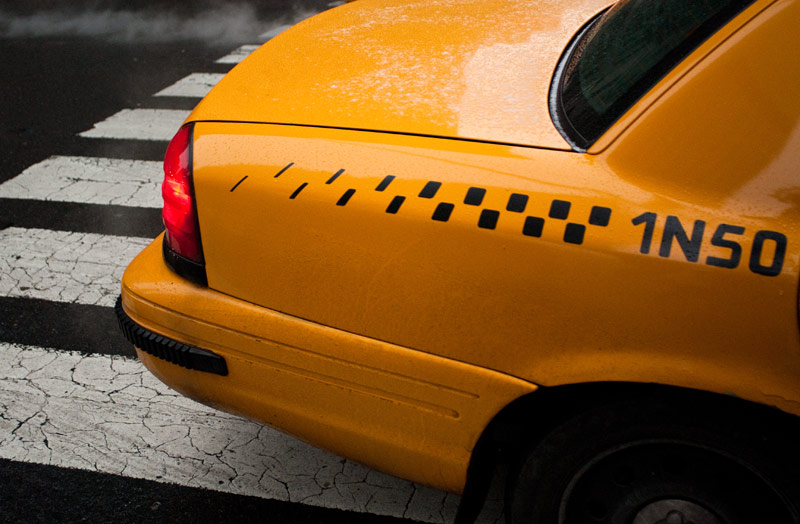 Yellow Cabs, le taxi typique de New York.